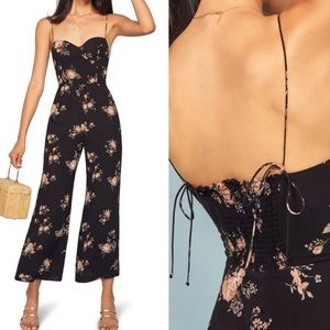 NWT Reformation Floral Jumpsuit